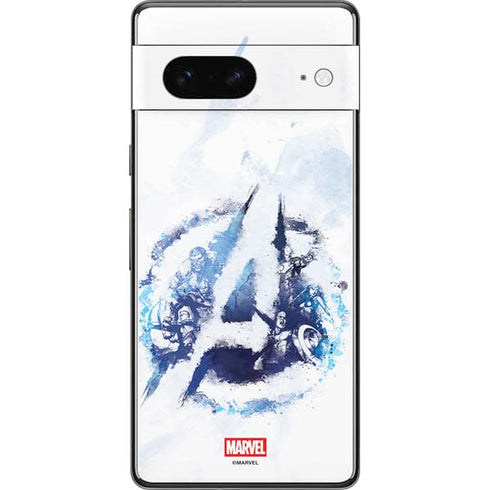 Marvel Avengers Blue Logo Pixel Skins